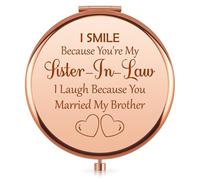 Sister in Law Gifts Sister-in-Law Birthday Gifts Compact Mirror Engagement Wedding Gift for Friend Sisters to Be Gift Travel Makeup Mirrors Christmas Mothers Day Present for Women Friendship Present
