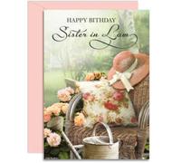 Sister in Law Lazy Day Birthday Card - Medium Sized Card (A5 Size -148mm x 210mm) with Envelope