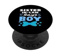 Sister In Law Says Boy Gender Reveal Party Team Blue Voting PopSockets Adhesive PopGrip