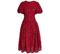 Sister Jane Cabaret Floral-appliquéd Tulle Midi Dress - Red - 8 (UK8 / S)
