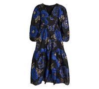 Sister Jane floral-jacquard V-neck midi dress - Black 6-8-10-12-14