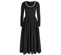 Sister Jane Forever Framed Embellished Jersey and Poplin Midi Dress - Black - 10 (UK10 / S)