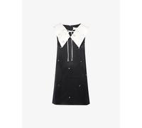Sister Jane Womens Sister Jane Embellished Satin Mini Dress Black S