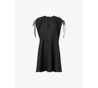 Sister Jane Womens Sister Jane Gilia Drawstring Cotton-Blend Mini Dress Black XS