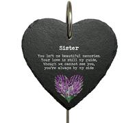 Sister - Lavender Memorial Plaque - Goodbye Is Not Forever. You Left Me Beautiful Memories. Your Love Is Still My Guide, Though We Cannot See You, You’re Always By My Side. - Slate Heart