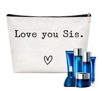 Sister Makeup Organizer - Stylish Toiletry Bag, Compact Bag | Beauty Accessory for Loved Sister, Ideal for Travel, Weekend Getaways or Family Parties, SIS, Se référer au descriptif, Refer to