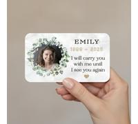 Sister Memorial Gift - Personalised Memorial Wallet Card with Photo Name & Dates - In Loving Memory Remembrance Keepsake - Sympathy Bereavement Gift Loss of a Sister