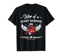 Sister of A Heart Warrior CHD Awareness Family Support T-Shirt