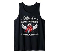 Sister of A Heart Warrior CHD Awareness Family Support Tank Top