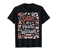 Sister of a Heart Warrior Heart Disease Awareness CHD Go Red Value Graphic T-Shirt