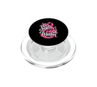 Sister Of A Warrior Breast Cancer Awareness Pink Ribbon PopSockets PopGrip for MagSafe