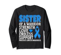 Sister of a Warrior Prostate Cancer Awareness Gifts Products Long Sleeve T-Shirt