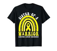 Sister Of A Warrior Sarcoma Cancer Awareness Rainbow Support T-Shirt