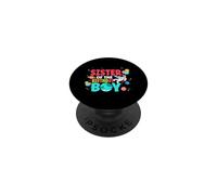 Sister Of The Birthday Boy Astronaut Outer Space Birthday PopSockets Adhesive PopGrip