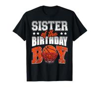 Sister of The Birthday Boy Basketball Family Baller Party T-Shirt
