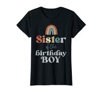 Sister of the Birthday Boy Boho Rainbow Party Retro Supplies T-Shirt
