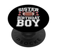 Sister Of The Birthday Boy Football Celebration Style PopSockets Adhesive PopGrip