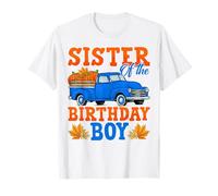 Sister of The Birthday Boy Happy Thanksgiving Bday Party T-Shirt