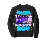Sister Of The Birthday Boy Llama Dad And Dad Family Party Sweatshirt