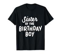 Sister Of The Birthday Boy Sis Matching Family Party Gift T-Shirt