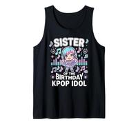Sister of the Birthday Kpop Idol Chibi Girls K pop Theme Tank Top