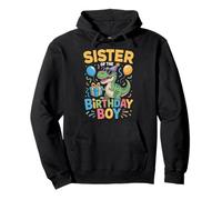 Sister Of The Birthday Party Outfit Dinosaur Squad Sister Pullover Hoodie