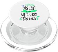 Sister Of The Birthday Twins Celebrate Twin Cute PopSockets PopGrip for MagSafe