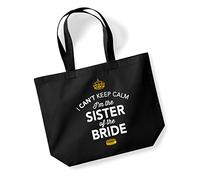 Sister Of The Bride Gift, Brides Sister Gift, Sister Of The Bride Bag, Tote Bag, Sister Of The Bride Keepsake, Brides Sister, Brides Sister Gift (Black)