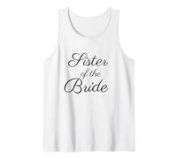 Sister of the Bride, Wedding & Bridal, Black Script Tank Top
