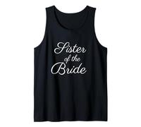 Sister of the Bride, Wedding & Bridal, White Script Tank Top