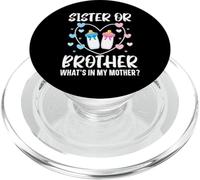 Sister Or Brother What's In My Mother Baby Announcement PopSockets PopGrip for MagSafe
