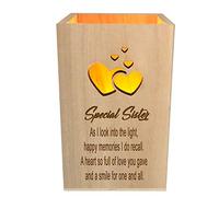 Sister Remembrance Memorial Sentiment LED Tealight Holder Keepsake