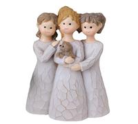 Sister Sculpture Figurine - 8 * 6.5 * 3cm Resin Three Sisters Statue, Friendship Women Ornament | Angel Sisters Decorative Figure For Home Shelf Table Display Birthday Christmas Gift For Best Friends