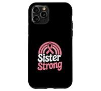 Sister Strong Breast Cancer Awareness Ribbon Case for iPhone 11 Pro