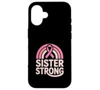 Sister Strong Breast Cancer Awareness Ribbon Case for iPhone 16