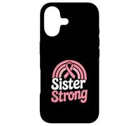 Sister Strong Breast Cancer Awareness Ribbon Case for iPhone 17