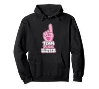 Sister Team Pink Sister Gender Reveal Pullover Hoodie