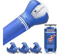 SisterAling 3-Prong Golf Ball Retriever Grabber Pick Up,Back Saver Claw Put On Putter Grip,Suction Cup Ball Grabber,Sucker for Golf Screws Tool (3 Pack, Blue)