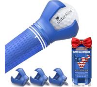 SisterAling 3-Prong Golf Ball Retriever Grabber Pick Up,Back Saver Claw Put On Putter Grip,Suction Cup Ball Grabber,Sucker for Golf Screws Tool (3 Pack, Blue)