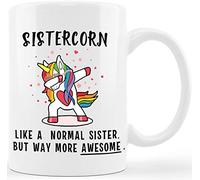 Sistercorn Funny Gift for Sisters Sister in Law Step Sis Sister Gifts from Sister or Brother Gift Ideas for Christmas Anniversary Birthday Mothers Day Novelty Coffee Mug Tea Cup White
