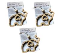 Sisterhood Elephant Ornament, Friendship Gift for Best Sisters, Wooden Hanging Elephant with Story Card