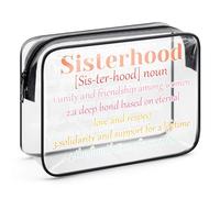 Sisterhood Gift DST Sorority Gifts for Women Cosmetic Bag Sister Birthday Gifts Best Friend Bestie Gift Makeup Bag Travel Toiletry Zipper Pouch Soul Sister Friendship Gifts Sorority Paraphernalia Gift