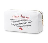 Sisterhood Gifts for Women Makeup Bag Sister Gift for Sorority Sister Sisterhood Definition Noun Cosmetic Bag Friendship Gifts Birthday Appreciation Gifts for Best Friend Soul Sister BFF Bestie Gift