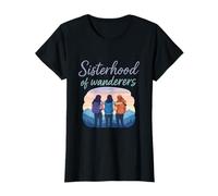 Sisterhood of Wanderers Hiking Squad Design T-Shirt