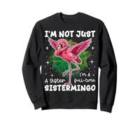 Sistermingo Full-Time Sister Flamingo Dabbing Sweatshirt