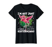 Sistermingo Full-Time Sister Flamingo Dabbing T-Shirt