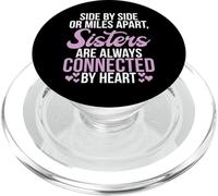 Sisters are Always Connected by Heart Sister PopSockets PopGrip for MagSafe