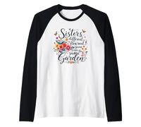 Sisters are Different Flowers from The Same Garden Matching Raglan Baseball Tee