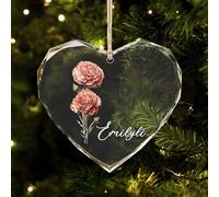 Sisters are Different Flowers from The Same Garden Ornament,Personalized Crystal Birth Month Flower Christmas Tree Ornament,Gift for Sisters Siblings Bestie