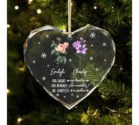 Sisters are Different Flowers from The Same Garden Ornament,Personalized Crystal Birth Month Flower Christmas Tree Ornament,Gift for Sisters Siblings Bestie